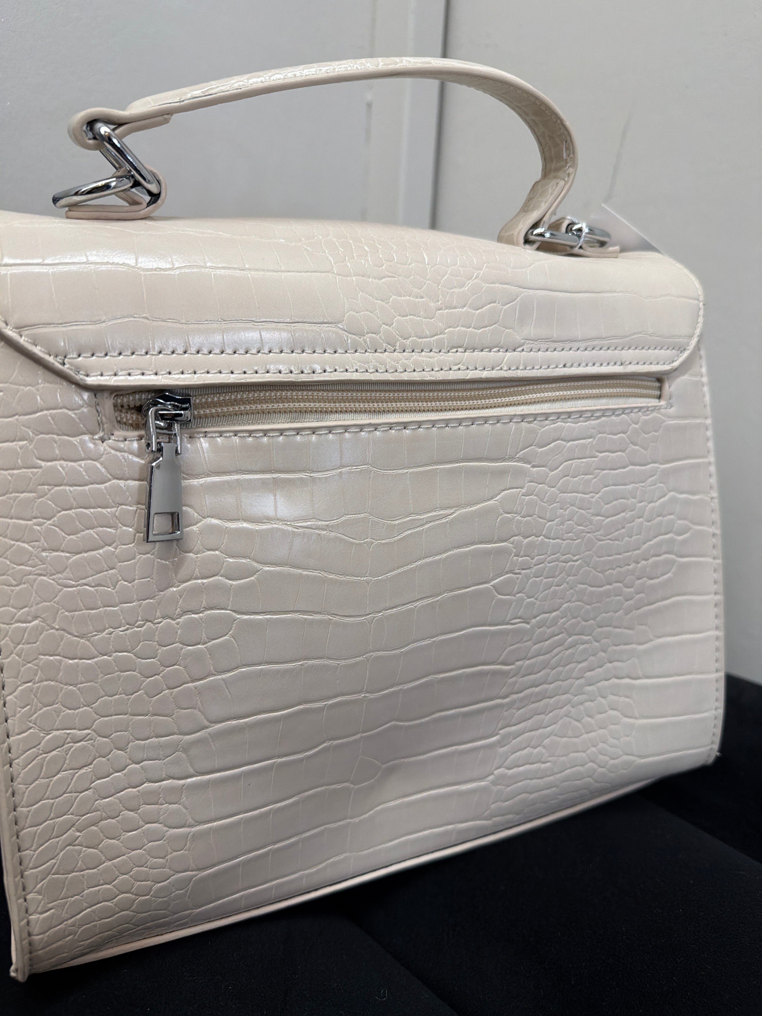 Borsa crocodile beige