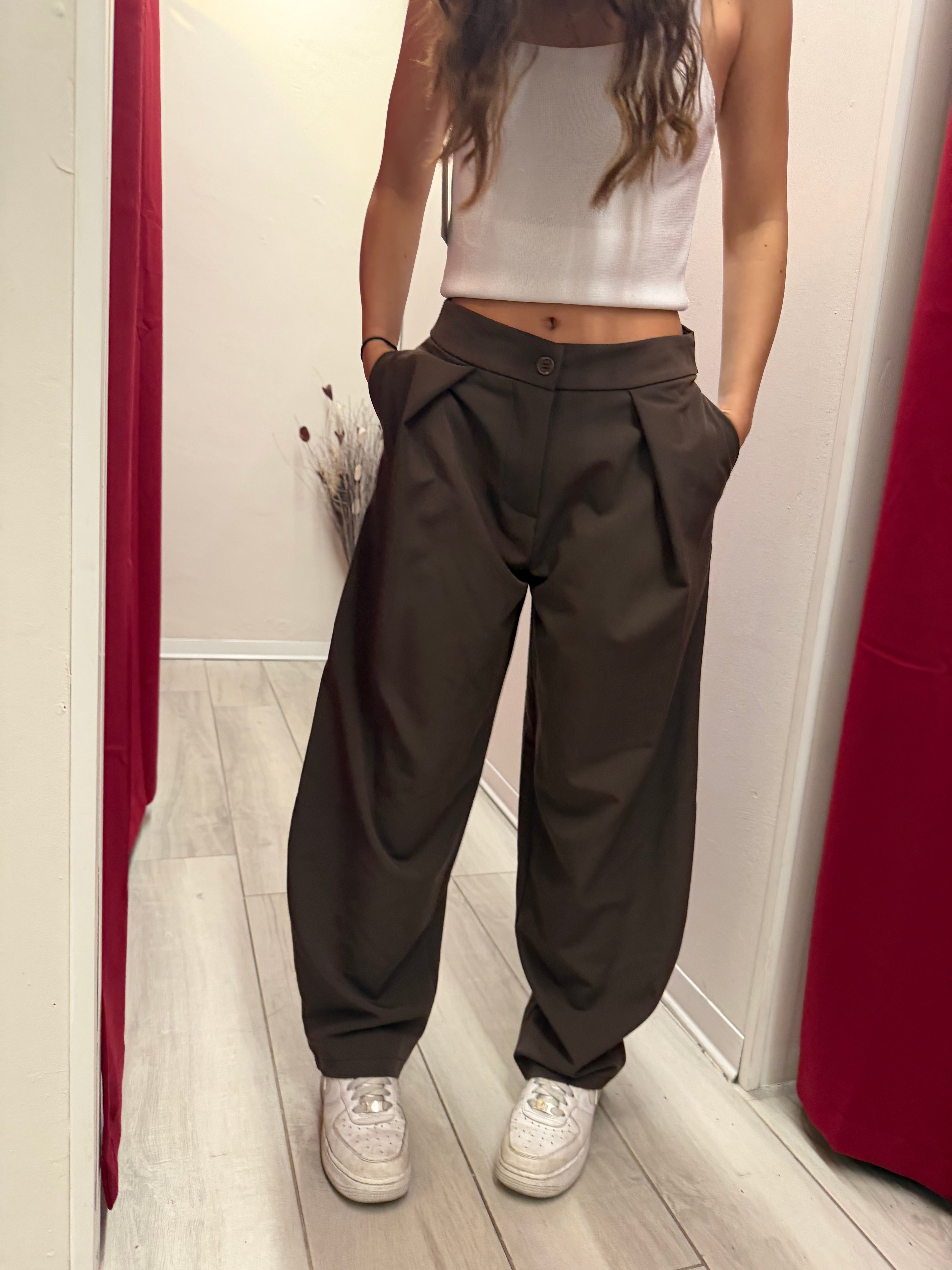 Pantalone baggy cioccolato